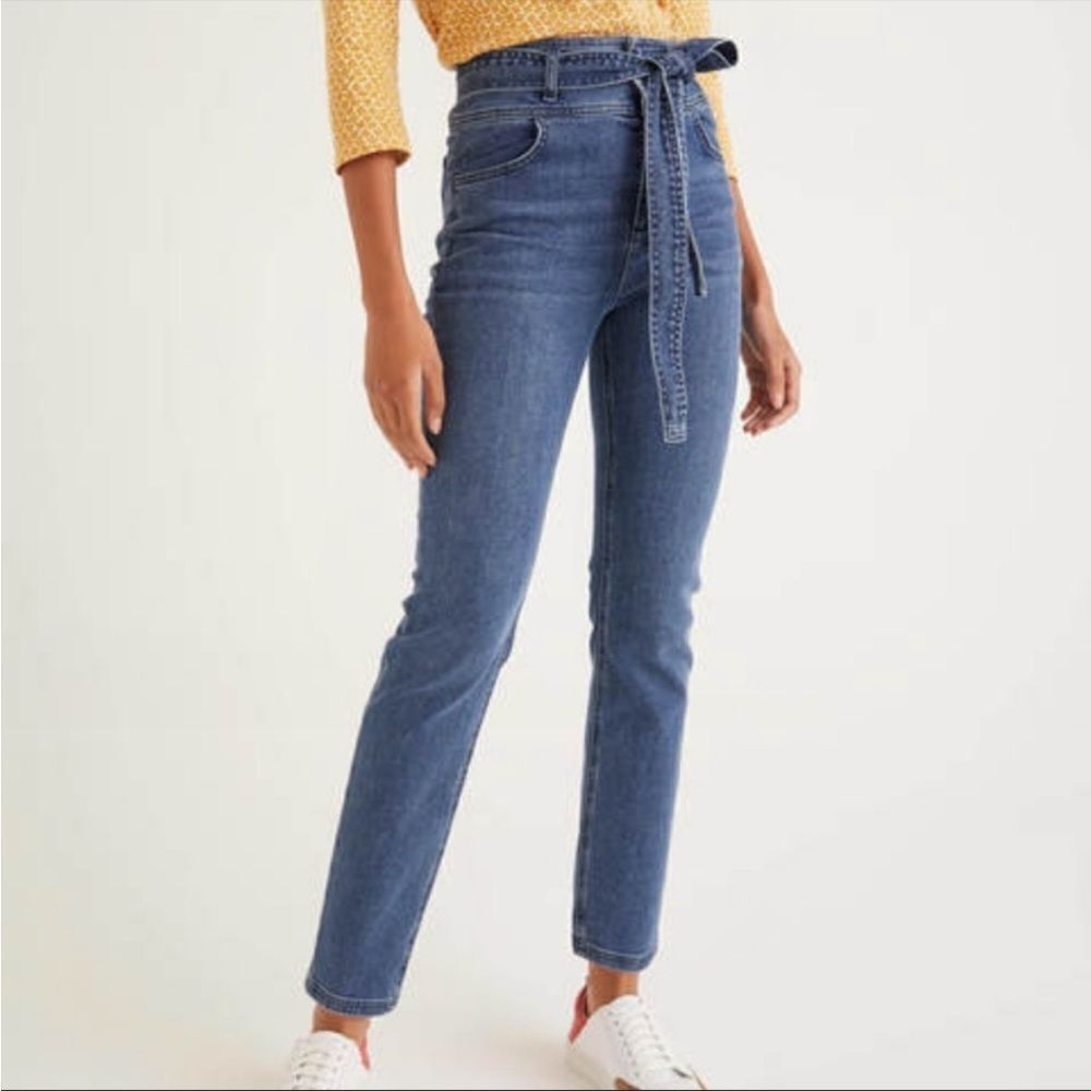 ✨2xHP✨Boden tie waist slim straight jeans ✨ - Picture 3 of 8